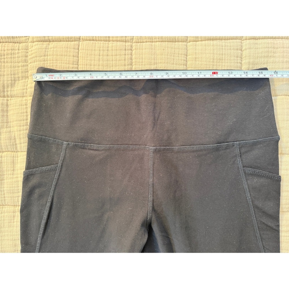 Jockey Leggings Women XL Black High Waisted Activewear Cropped with Pockets - Picture 5 of 6